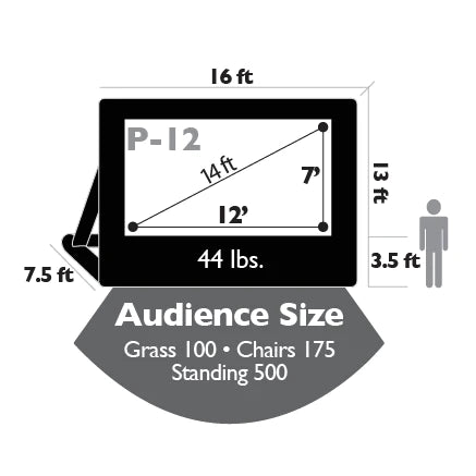 Event Pro Outdoor Movie Screen Kit 12'