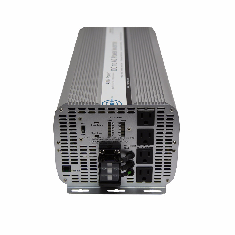 AIMS Power 10,000 Watt Modified Sine Power Inverter 12vDC to 120vAC